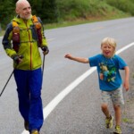My youngest fan at check point #3 (mile 19.2).